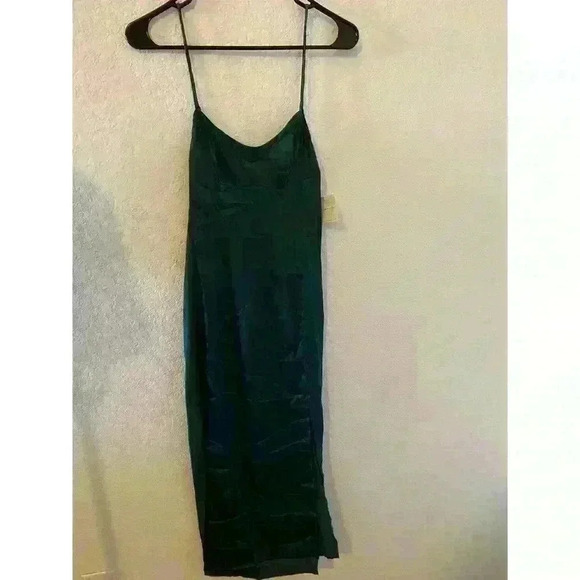 Free People Intimately Free City Cool Slip Fairy Dress Mesh In Evergreen Size S - Picture 3 of 12
